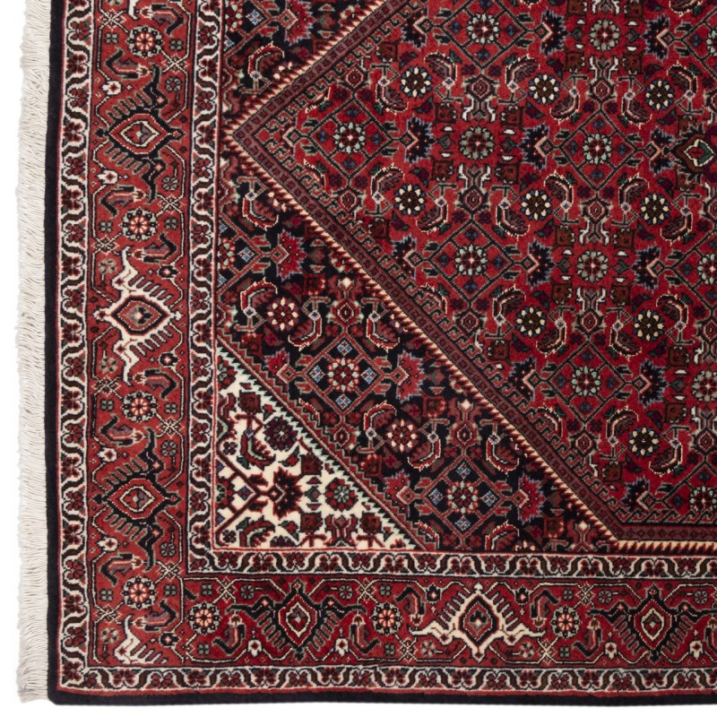 Tapis persan tribal runner noué à la main 2 mètres modèle Hoor