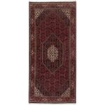 Tapis persan tribal runner noué à la main 2 mètres modèle Hoor