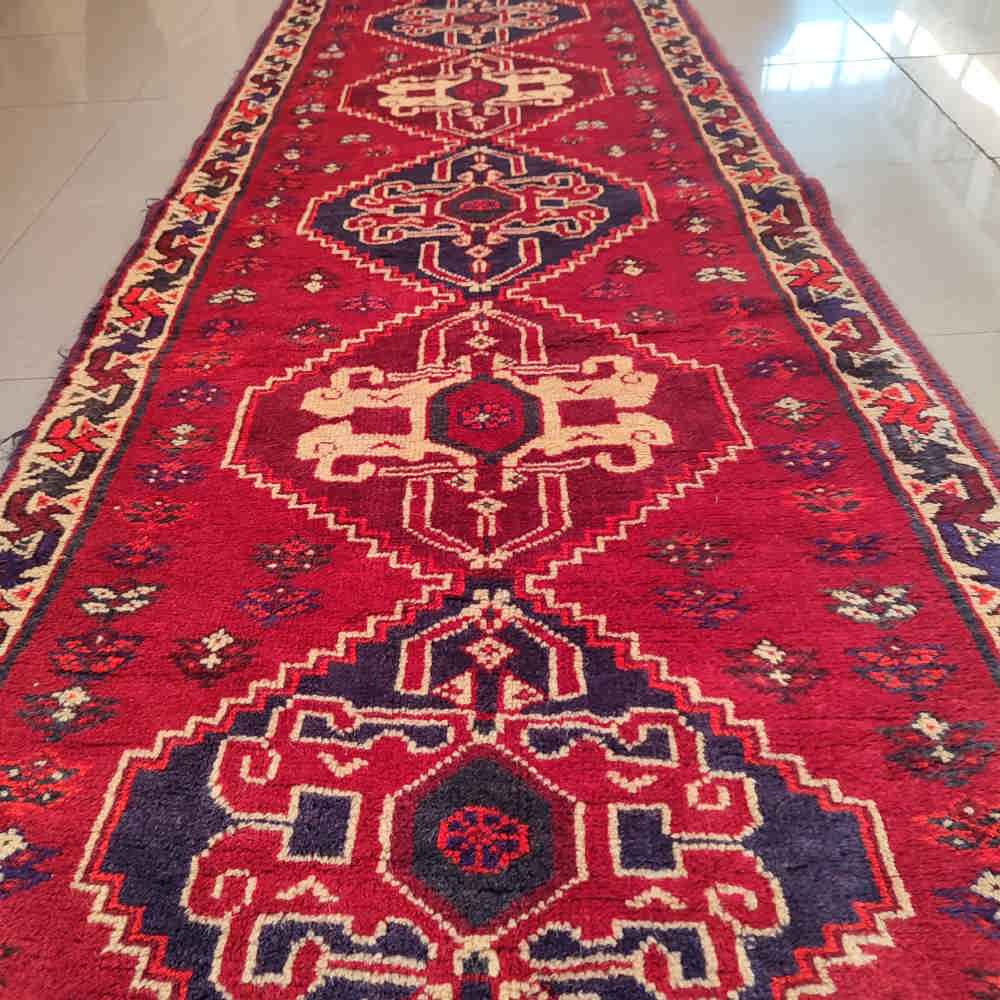 Tapis persan runner noué à la main modèle Arezoo
