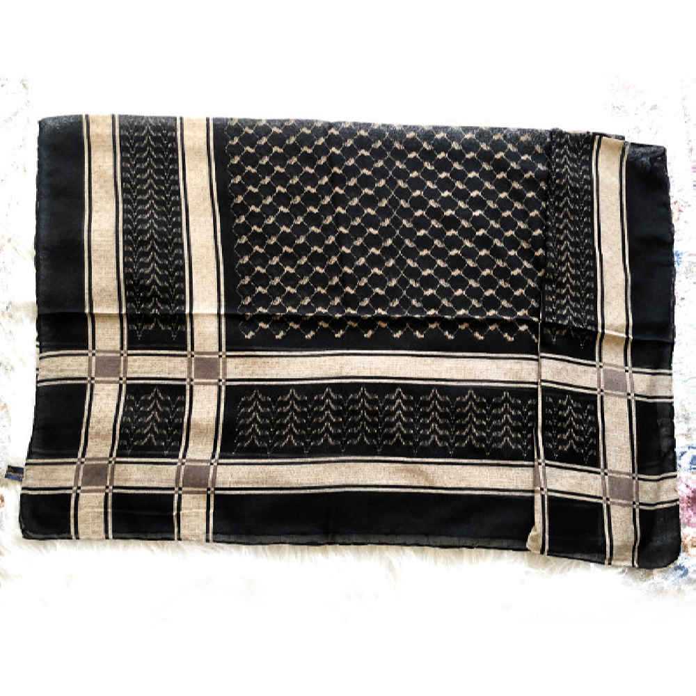Foulard arabe noir pour femmes – Modèle Atlas