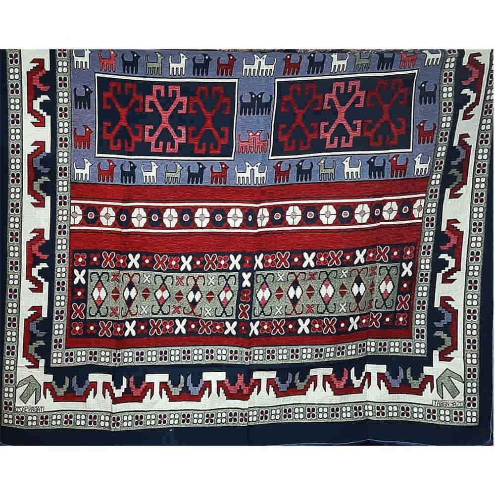 Grand tapis de sol intérieur de style bohème persan Ashayer