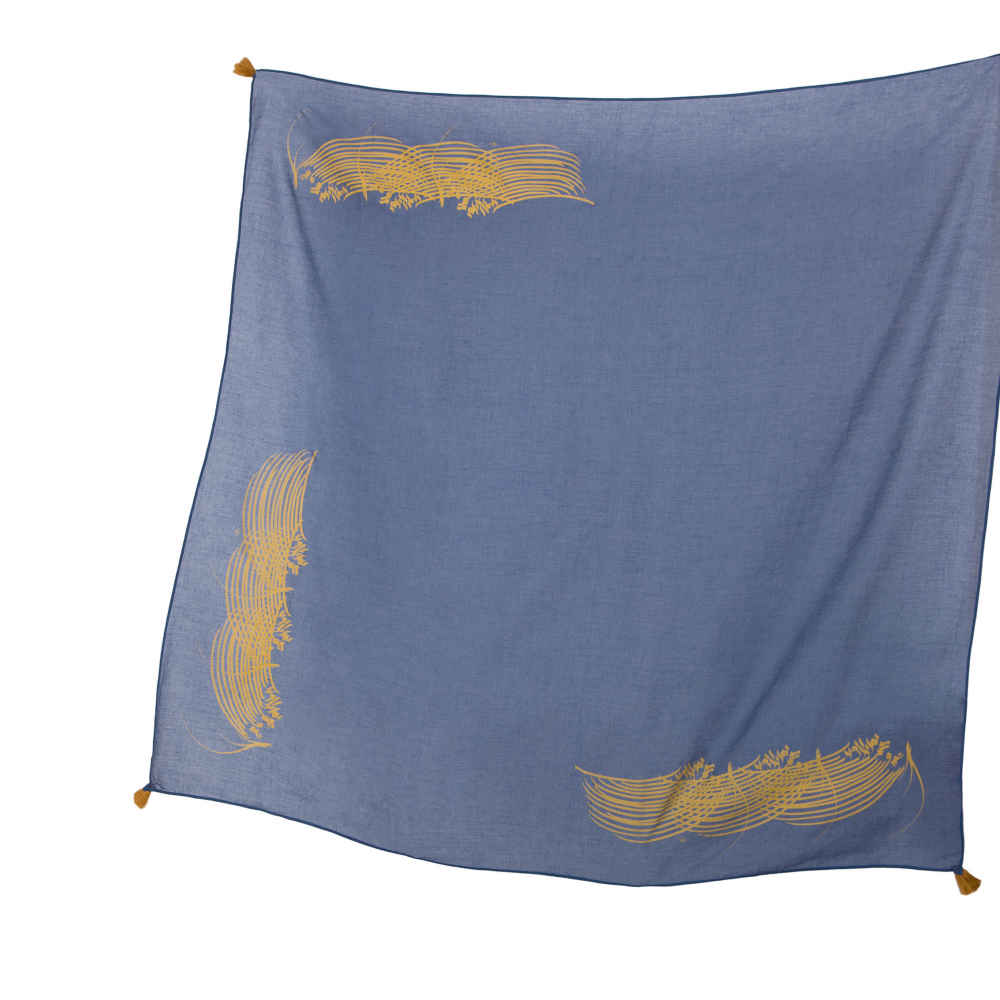 Foulard imprimé artistique persan pour femme – Design Éclatant et Raffiné « Eshgh »