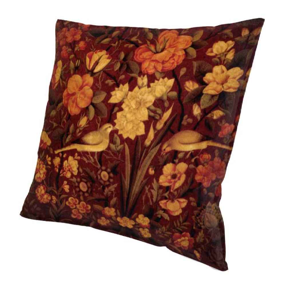 Housse de coussin en velours persan marron – Design Bolbol (Set de 2)