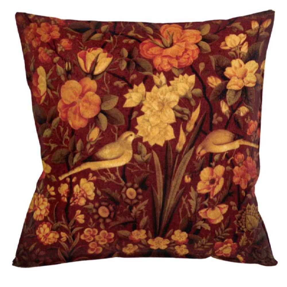 Housse de coussin en velours persan marron - Design Bolbol (Set de 2)