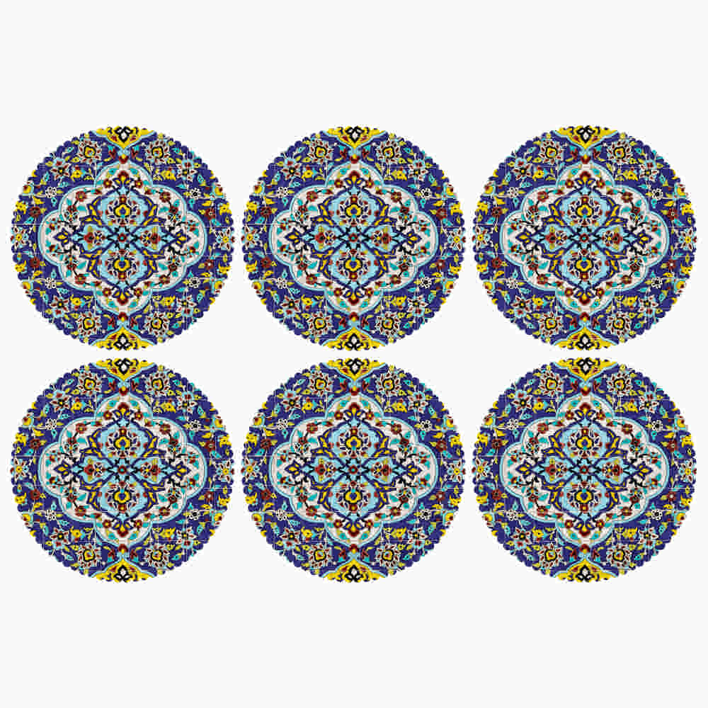 Set de sets de table en tissu Sous l'assiette – Modèle Kaashi