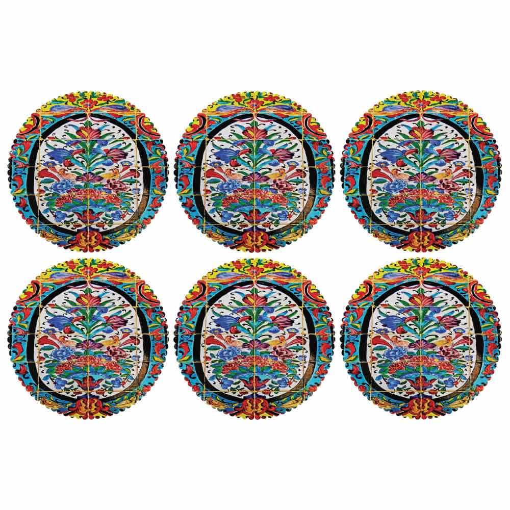 Set de sets de table en tissu Sous l'assiette – Modèle Traditionnel