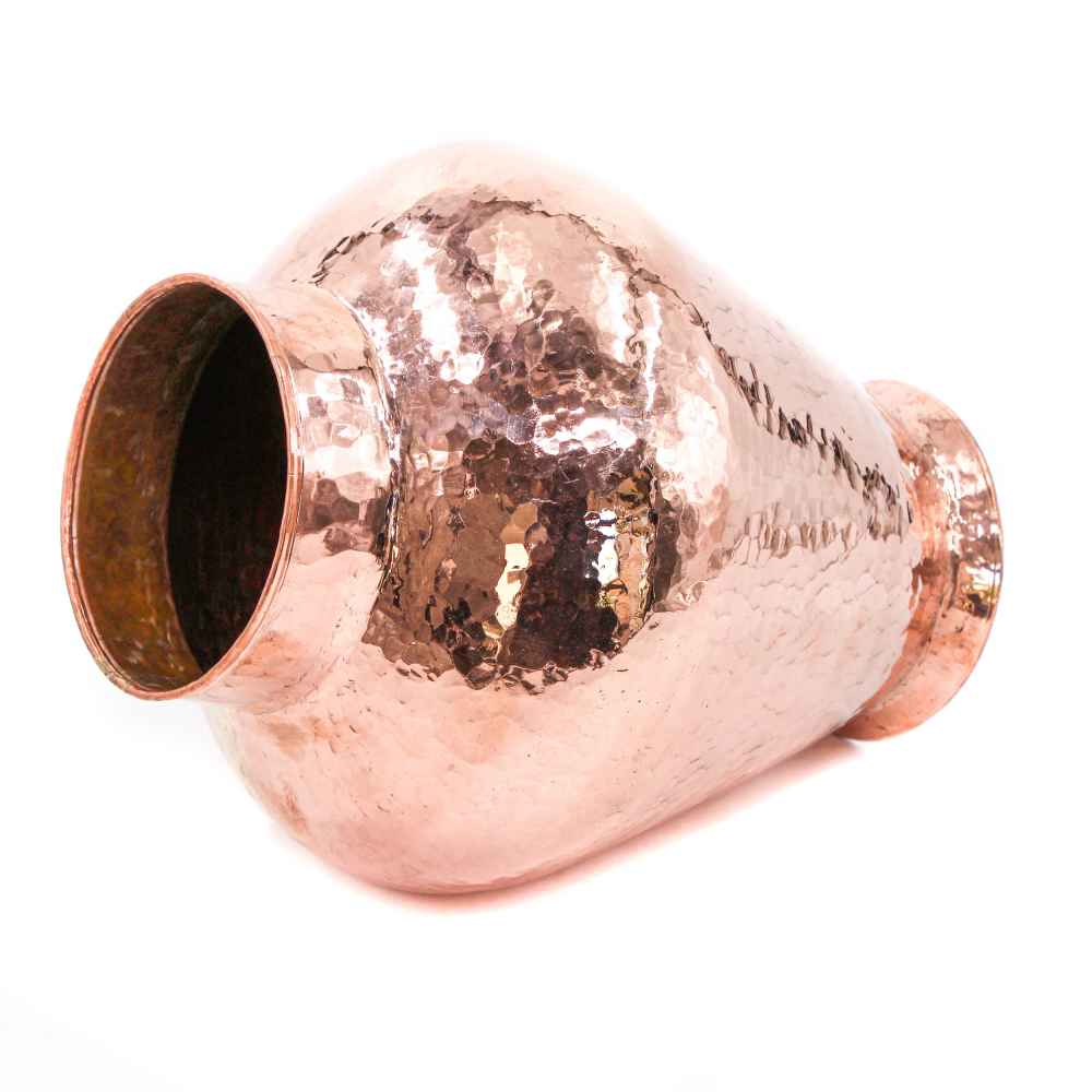 Vase décoratif persan en cuivre martelé fait main Khomrei