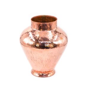 Vase décoratif persan en cuivre martelé fait main Khomrei