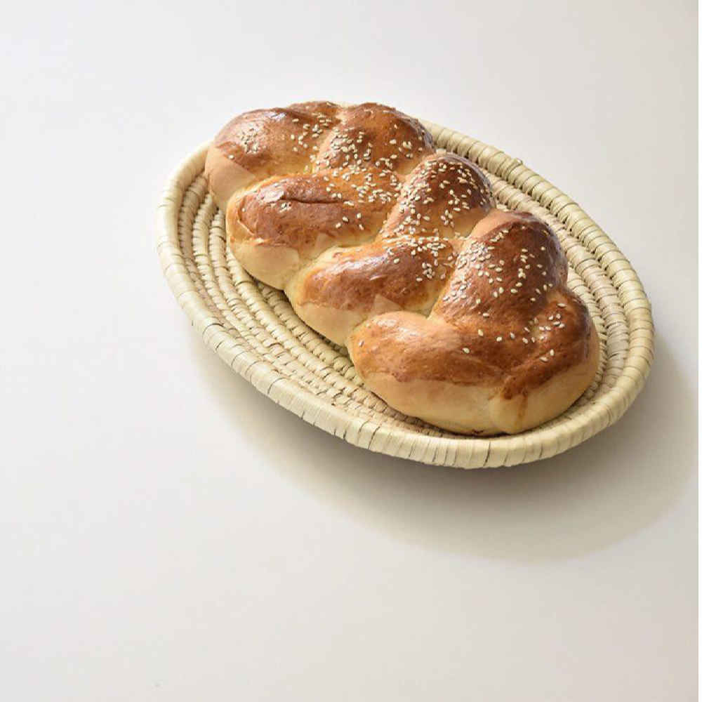 Panier en feuille de palmier tissé à la main persan modèle Sahra