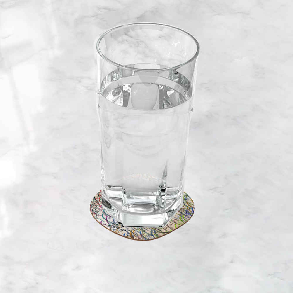 Ensemble de sous-verres inspiré de la calligraphie persane Mehr