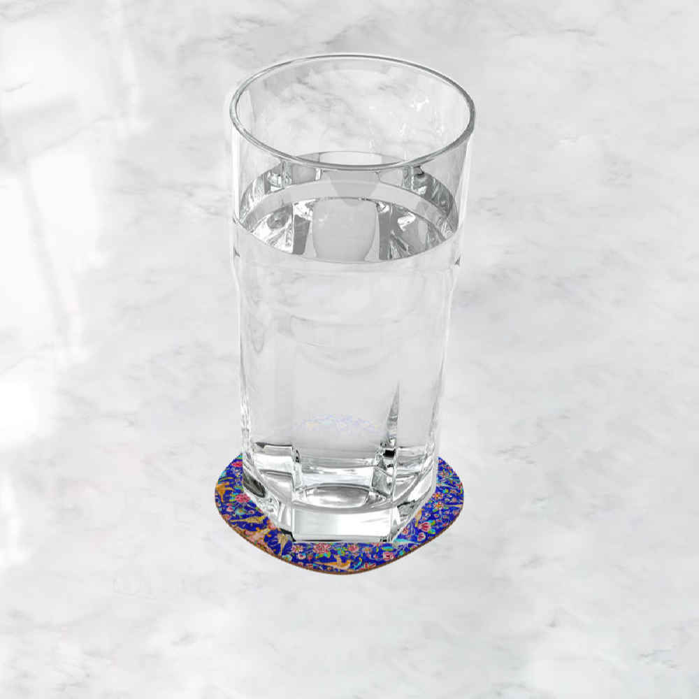 Ensemble de Dessous de Verre avec Motif Artistique d’Inspiration Persane Sonati