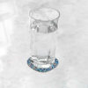 Ensemble de Dessous de Verre avec Motif Artistique d'Inspiration Persane Turquoise