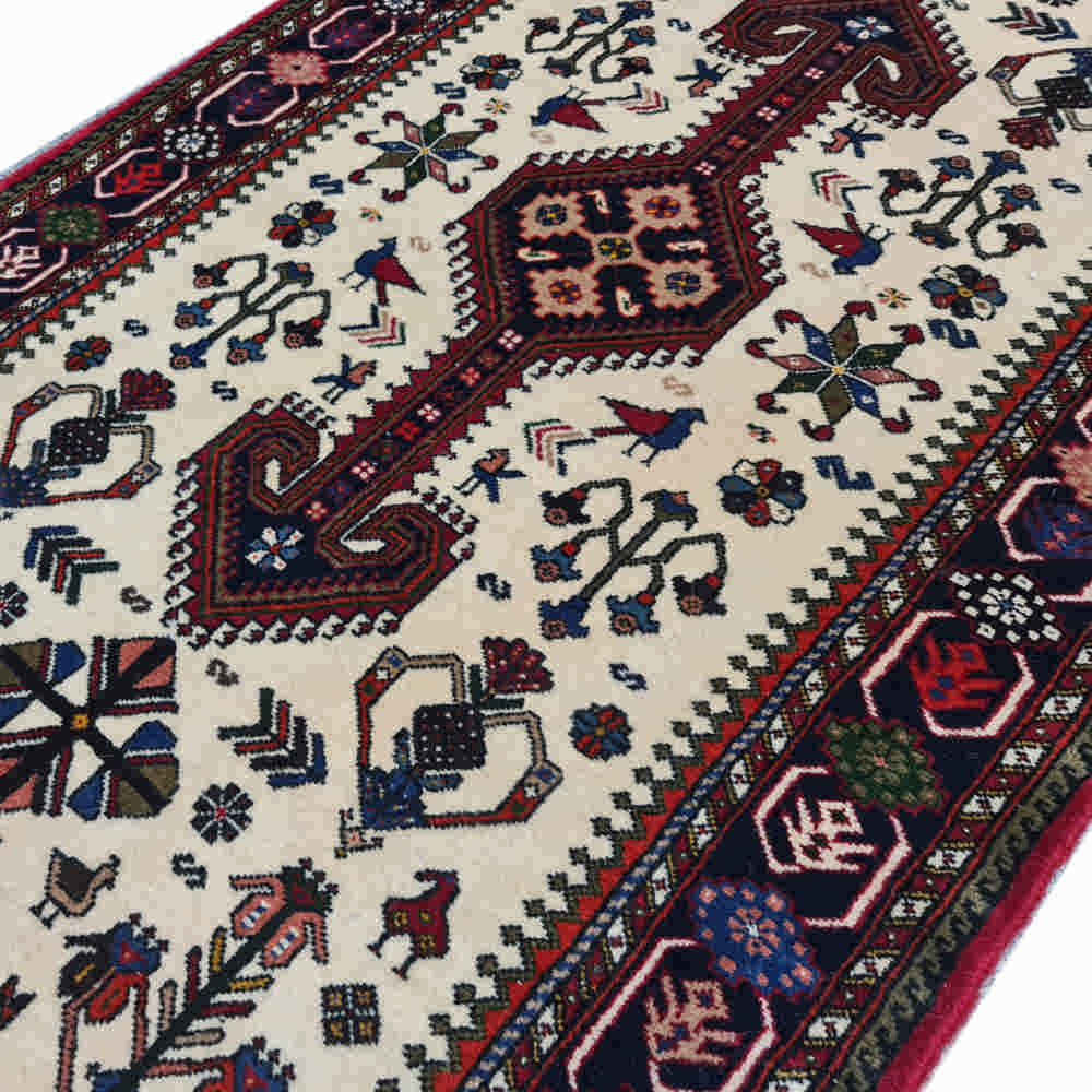 Tapis persan tribal runner noué à la main modèle Ilia