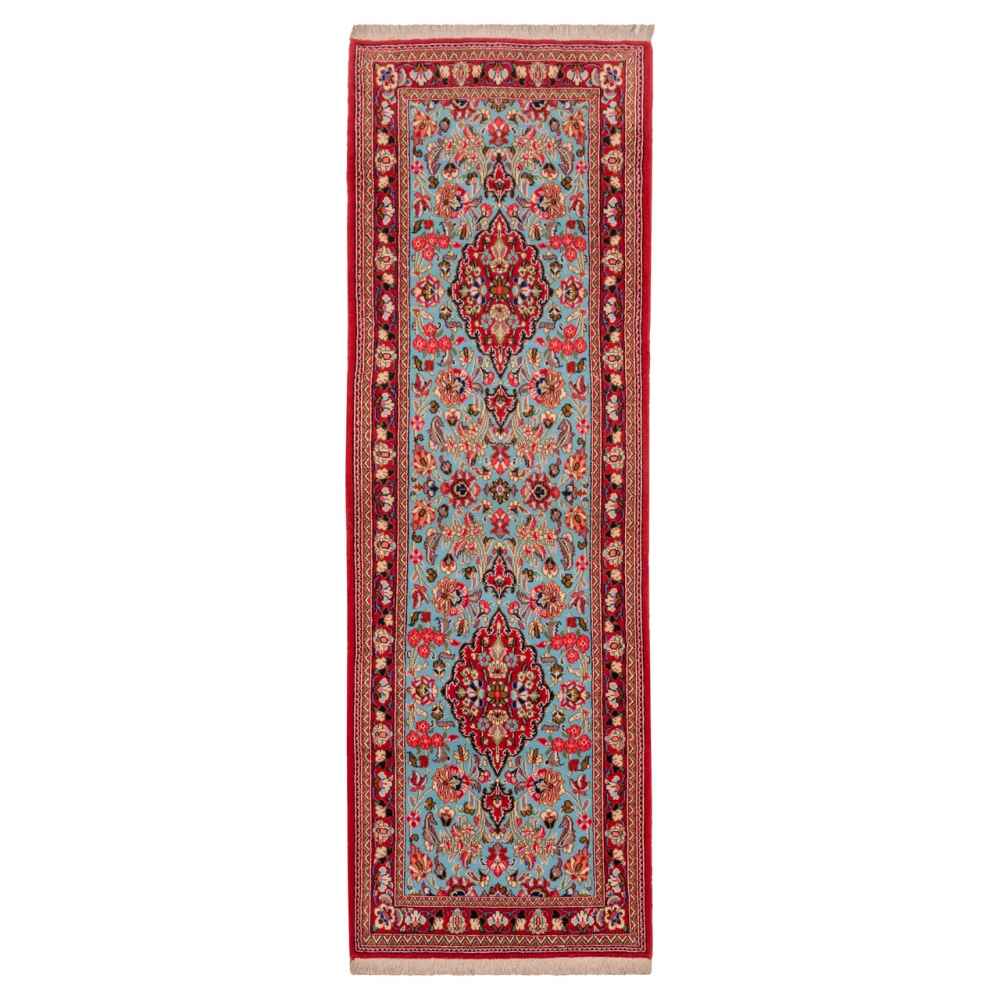 Tapis persan runner noué à la main modèle Sahar Qom