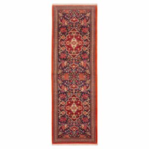 Tapis persan runner noué à la main modèle Sahra Qom