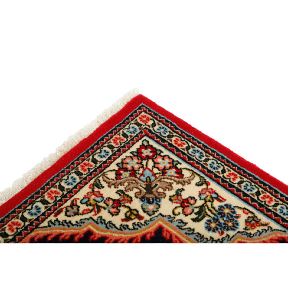 Tapis persan runner noué à la main Isfahan laine Shahreza