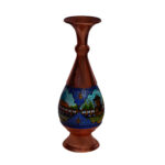 Vase en cuivre décoratif peint à la main avec émail Minakari persan Nature