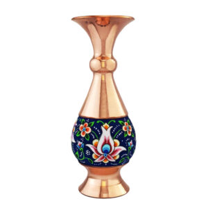 Vase en cuivre décoratif peint à la main avec émail Minakari persan Soraya