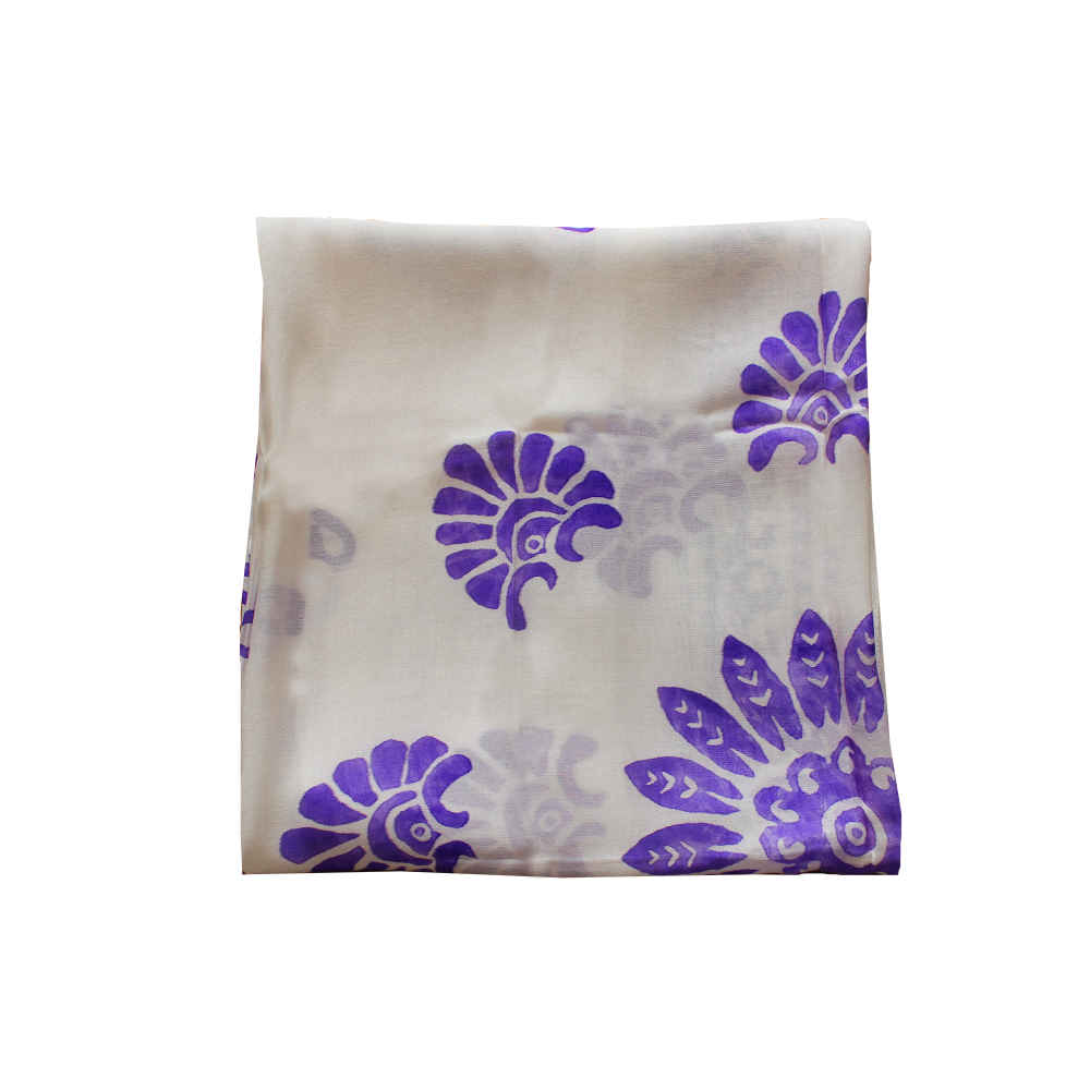 Foulard en soie persan pour femme – Design Élégant et Éclatant « Banafshe »