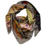 Persian Silk Scarf for Women – Luxe and Vibrant Shahnameh Design