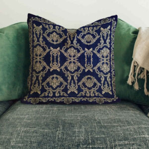 Housse de coussin en velours persan – Design Termeh imprimé (Set de 2)