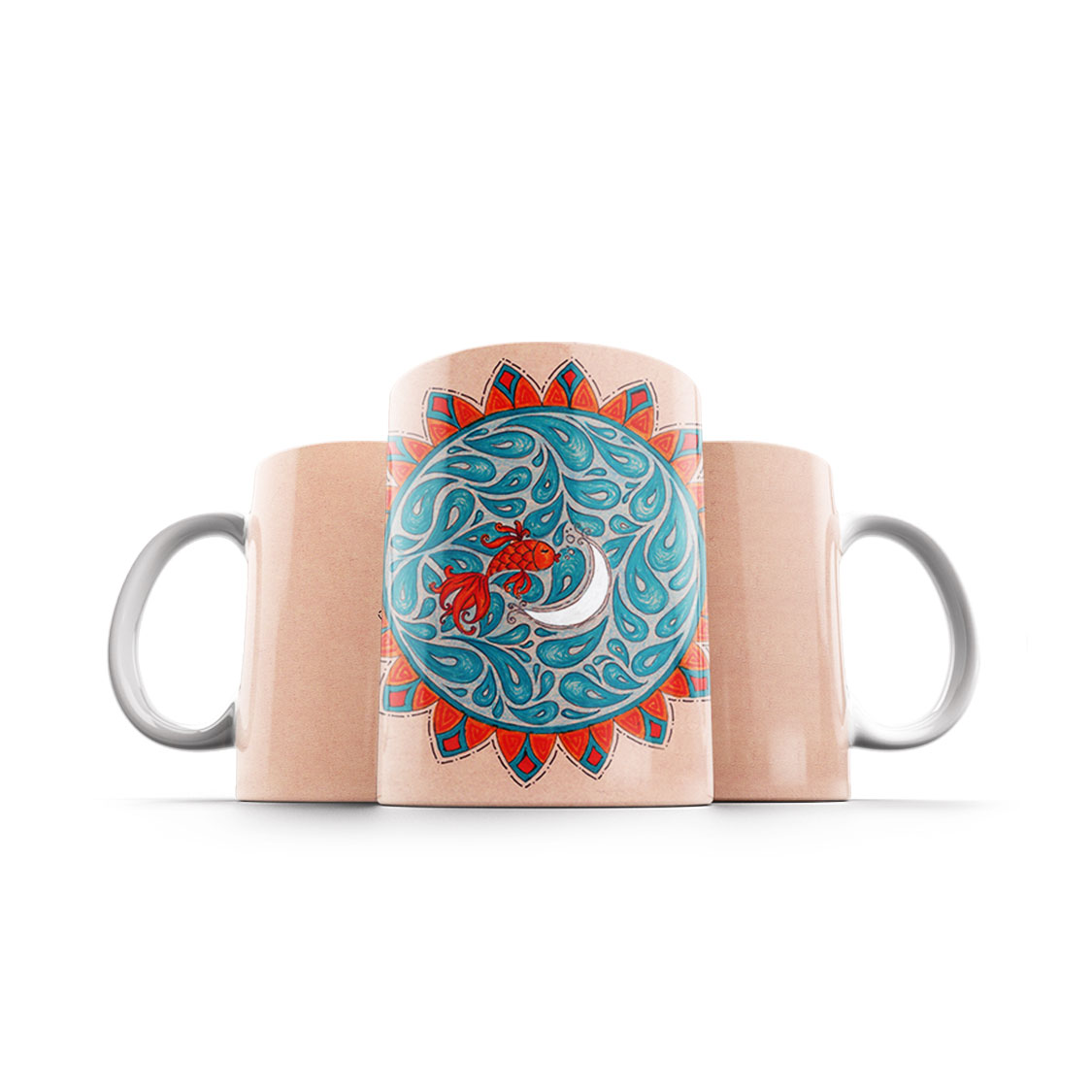 Mug en céramique persan – Modèle Mah o Mahi