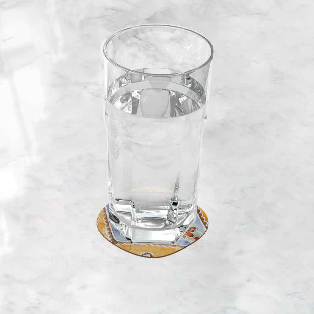 Ensemble de sous-verres artistiques avec le design Abrang