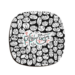 Ensemble de sous-verres inspiré de la calligraphie persane Saranjam