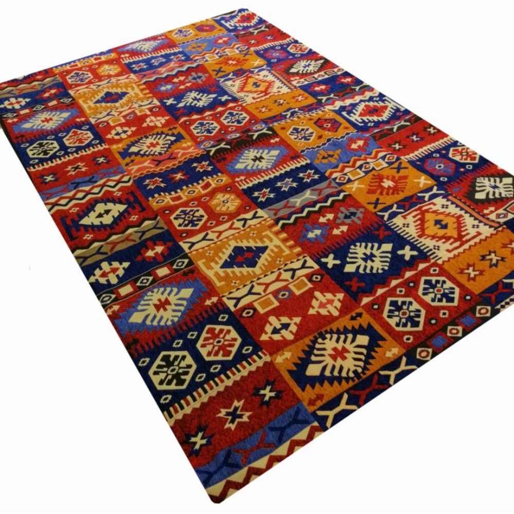 Grand tapis de sol intérieur de style bohème persan Bokhara