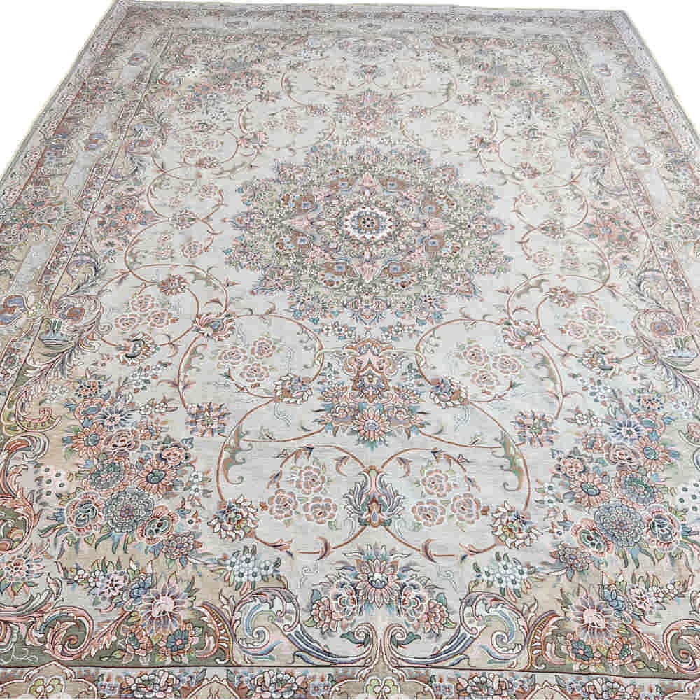 Grand tapis de sol intérieur de style bohème persan Rose