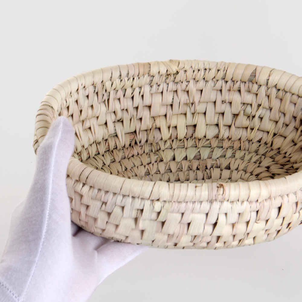 Panier de rangement en feuille de palmier tissé à la main persan modèle Hanieh
