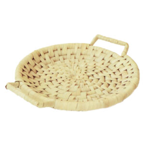 Panier de rangement en feuille de palmier tissé à la main persan avec poignées modèle Nesa
