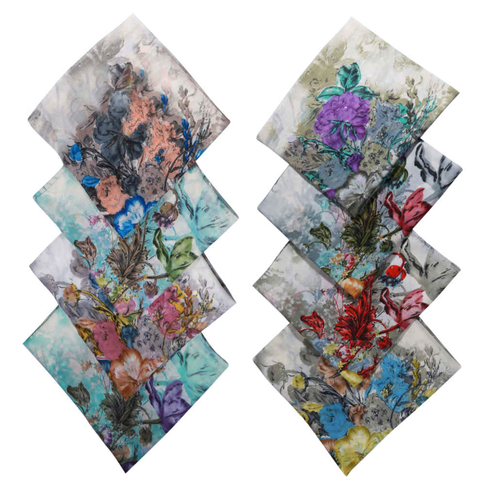 Foulard d’été pour femmes – Imprimé floral raffiné, création Bahar