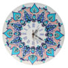 Horloge Murale en Vitrail Motif Floral - Modèle Maral