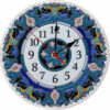 Horloge Murale en Vitrail Motif Floral - Modèle Mina