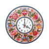 Horloge Murale en Vitrail Motif Floral - Modèle Negar