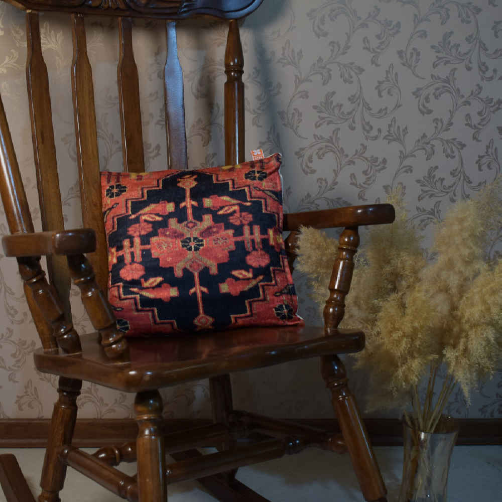 Housse de coussin en velours persan – Design Jajim imprimé (Set de 2)