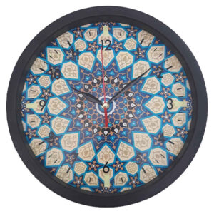 Horloge murale analogique inspirée de la Perse avec motif – Afsoon