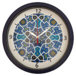 Horloge murale analogique inspirée de la Perse avec motif – Omid