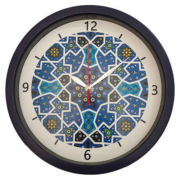 Horloge murale analogique inspirée de la Perse avec motif - Omid