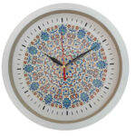 Horloge murale analogique inspirée de la Perse avec motif – Termeh
