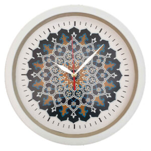 Horloge murale analogique inspirée de la Perse avec motif – Toranj