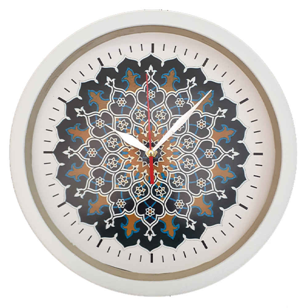 Horloge murale analogique inspirée de la Perse avec motif - Toranj