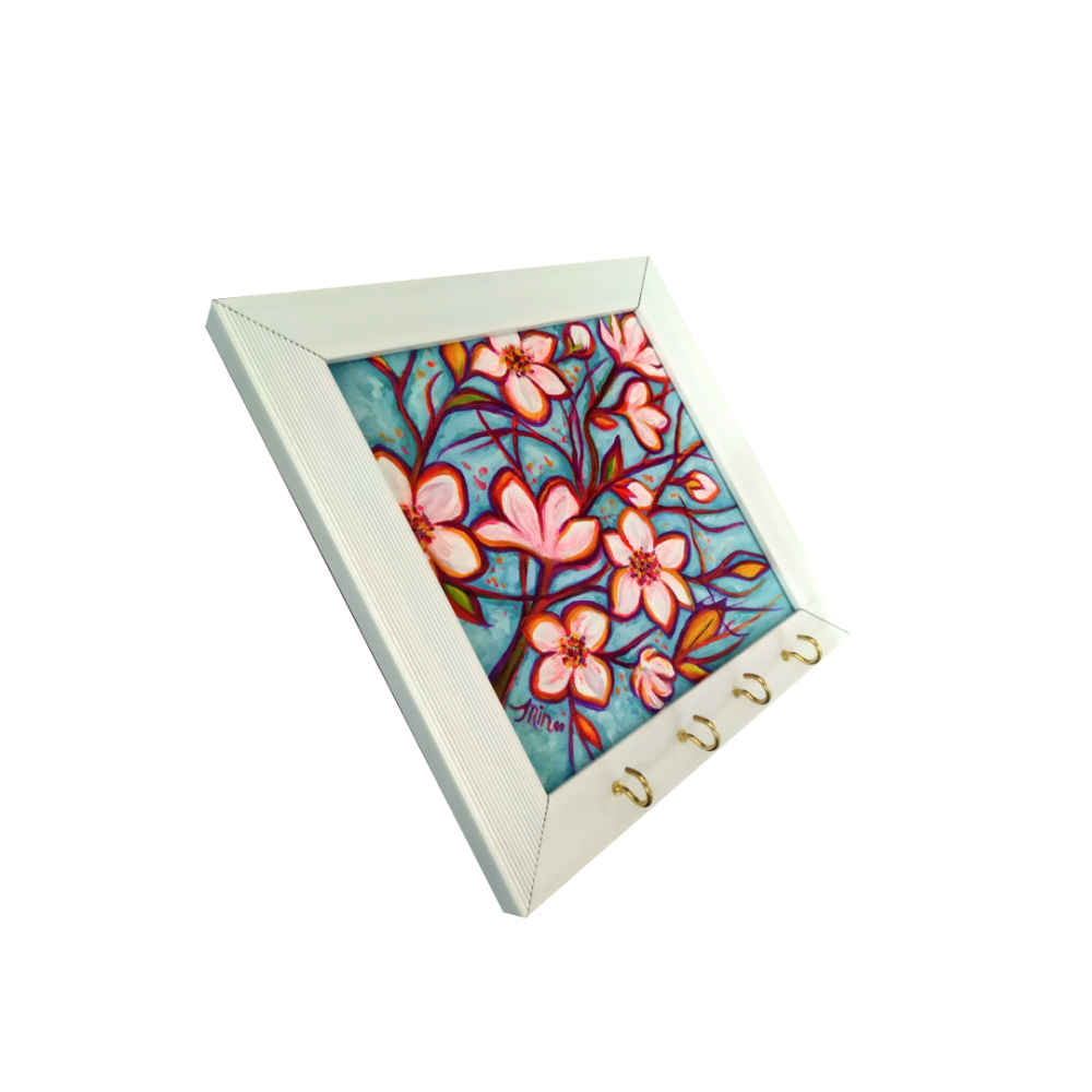 Porte-clés mural en bois décoratif avec design Baharan