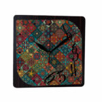 Horloge murale analogique inspirée de la Perse avec motif – Kian