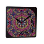Horloge murale analogique inspirée de la Perse avec motif – Sarvar