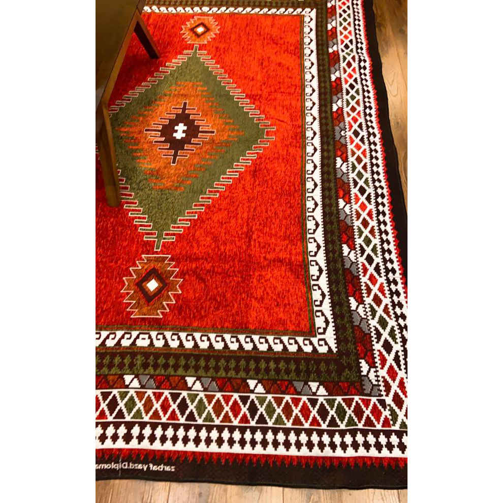 Grand tapis de sol intérieur de style bohème persan Ashayerz