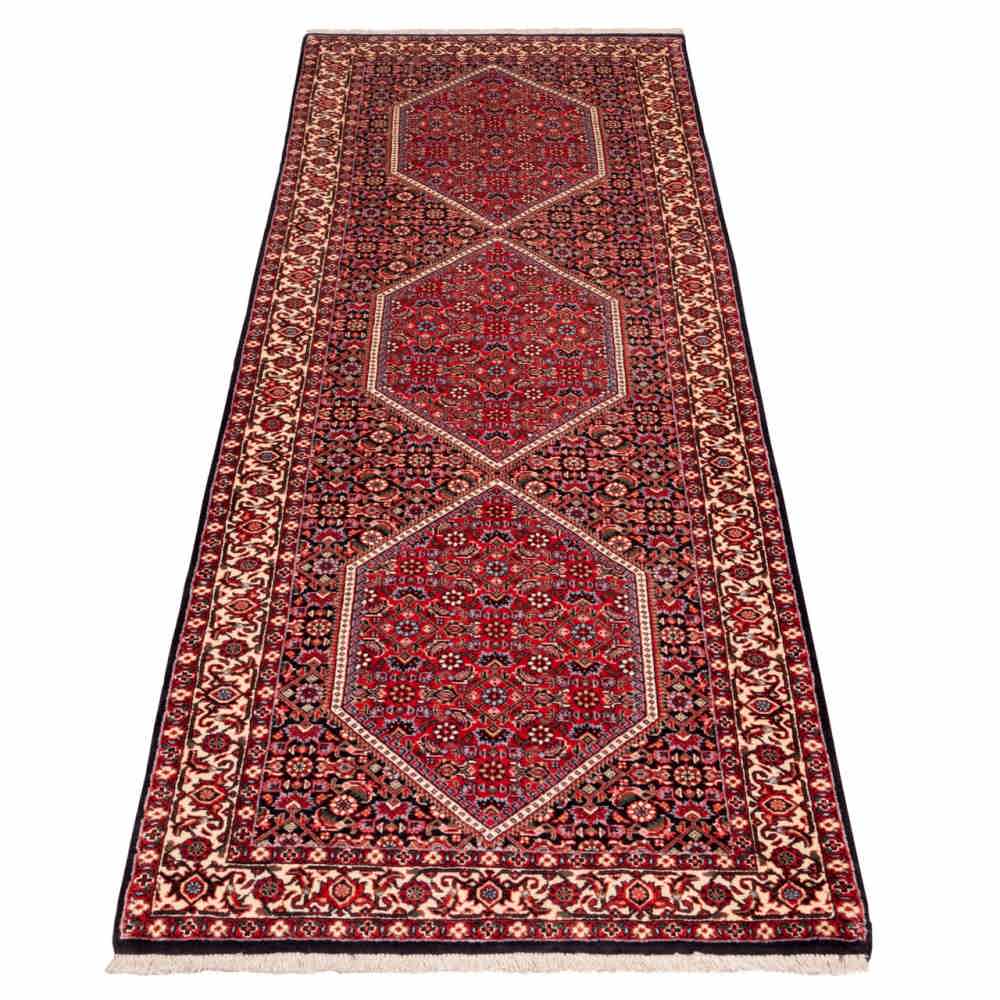 Tapis persan runner noué à la main Médaillon Toranj