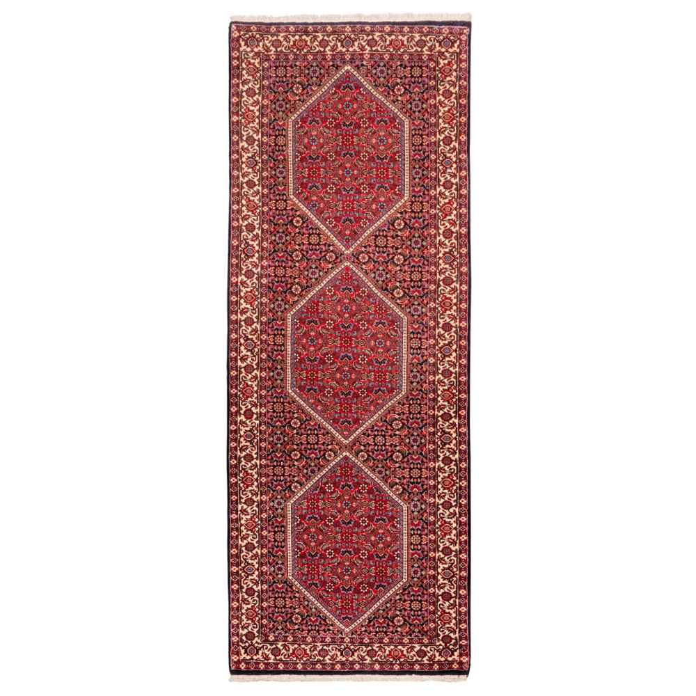 Tapis persan runner noué à la main Médaillon Toranj
