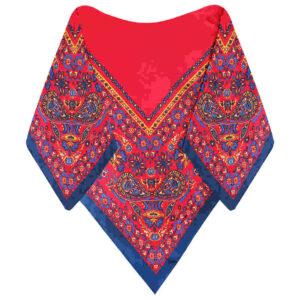 Floral Print Silk Scarf for Women – Luxe and Vibrant Ayda Design